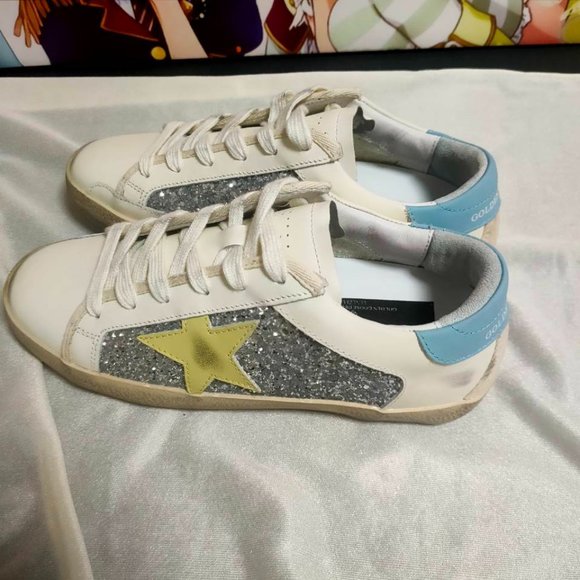 Bio-based Super-Star with silver glitter and yellow leather star - Picture 1 of 9